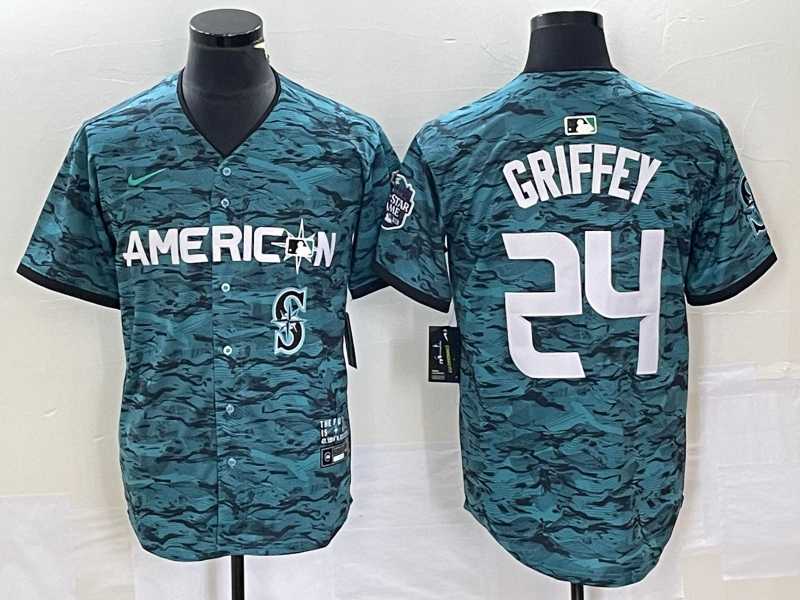 Men%27s Seattle Mariners #24 Ken Griffey Teal 2023 All Star Cool Base Stitched Jersey